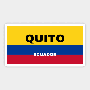 Quito City in Ecuadorian Flag Colors Sticker